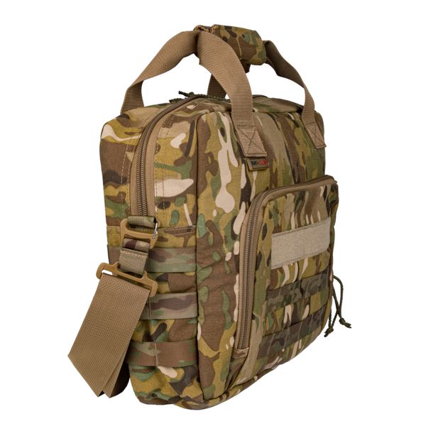 Тактическая админ сумка админ панель с ручками и регулируемым ремнем цвет мультикам К-027.3 фото
